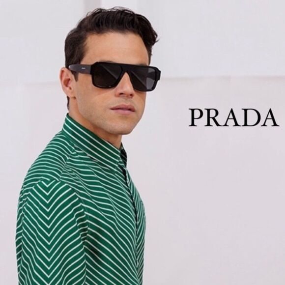 Prada Sunglasses Black Dark Grey Pilot PR22YS 1AB5S0 BRAND NEW - Picture 2 of 10